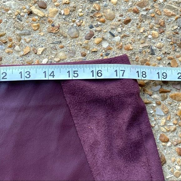 Cato Faux Leather Faux Suede Sportswear Mini Skirt Sz L - Picture 3 of 6
